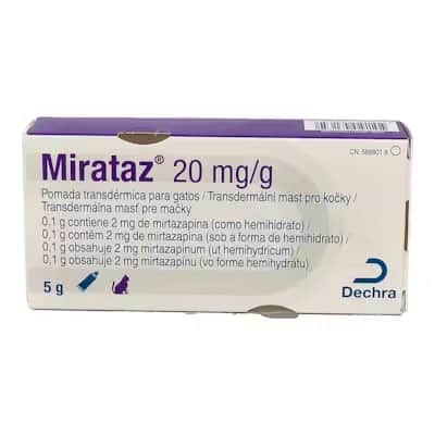 Mirtaz 20 mg/g Pomada Transdérmica Gatos - Estimula Apetito