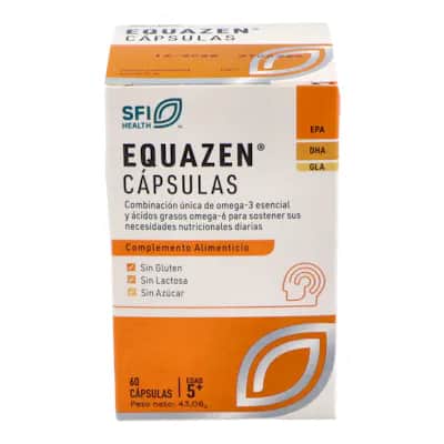 Equazen 60 Cápsulas - Omega 3 y 6 para el Cerebro