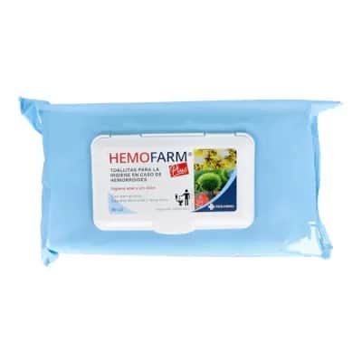 Toallitas Hemofarm Plus 60 Unidades - Higiene Íntima