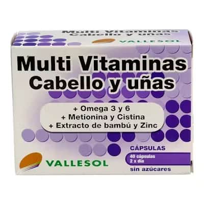 Vallesol Cabello Y Uñas 40 Caps | Fortalecedor