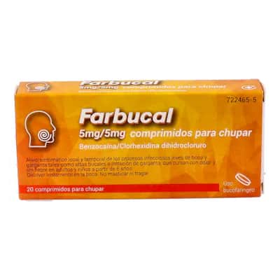 Farbucal 5 mg - Dolor de Garganta