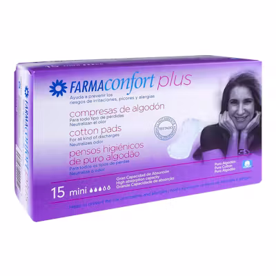 Farmaconfort Plus Mini 15 - Compresas Flujo Ligero