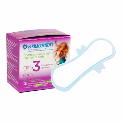 Farmaconfort Girls Compresas Noche - Algodón Ecológico