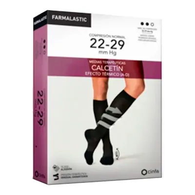 Farmalastic Calcetín Térmico Negro Talla Mediana