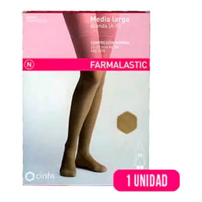 Farmalastic Media Larga Compresiva Blonda Camel Talla G