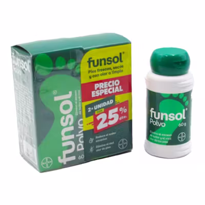 Funsol Polvo 60g Duplo - Anti sudoración pies