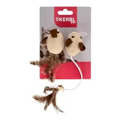 Juguete Ratones Plumas - Estimula Caza Gatos