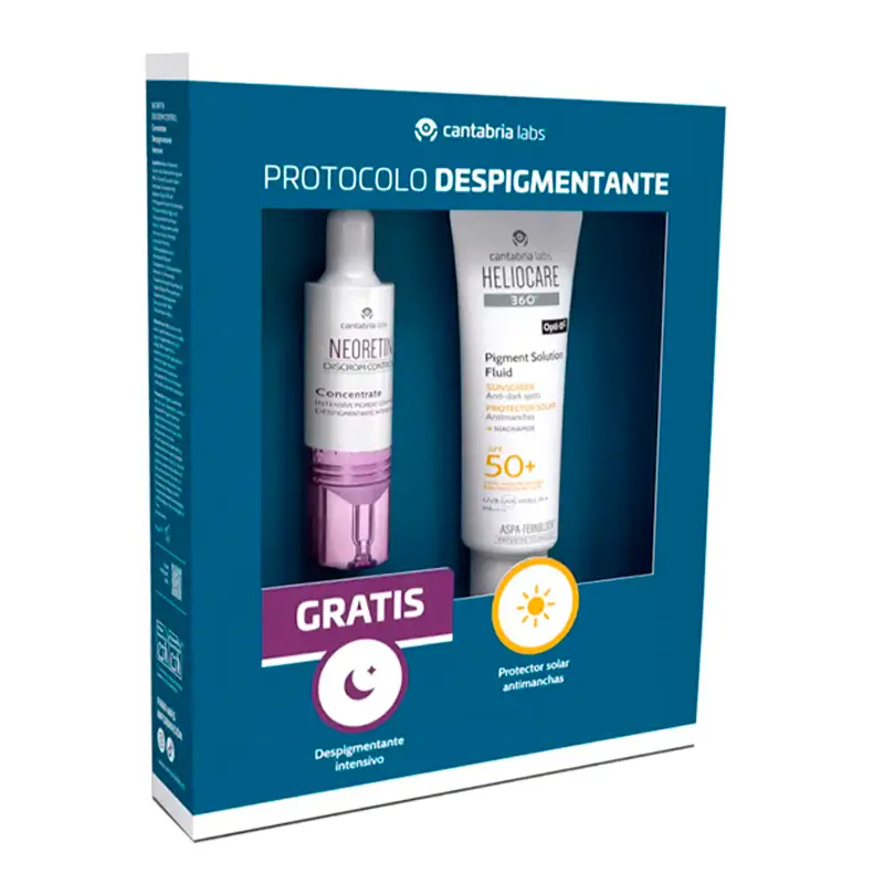 Heliocare Pack 360 Pigment Solution Fluid SPF50+, 50 ml + Neorerin Dc Concentrate 10 ml Regalo