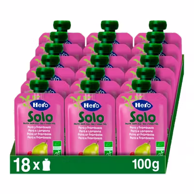 Hero Baby Bolsa Pera Frambuesa - Puré Infantil