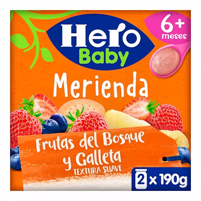 Hero Baby Merienda Fruta Variada - Potito 2x190g