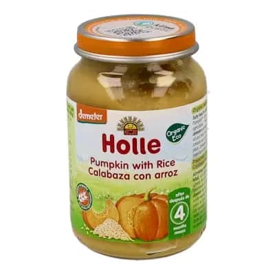 Potito Calabaza Arroz Holle 4M - Sin Gluten