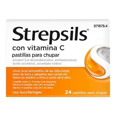 Strepsils Vitamina C 24 Pastillas - Garganta