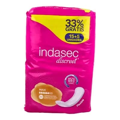 Indasec Discreet Maxi - Compresas Incontinencia 600ml