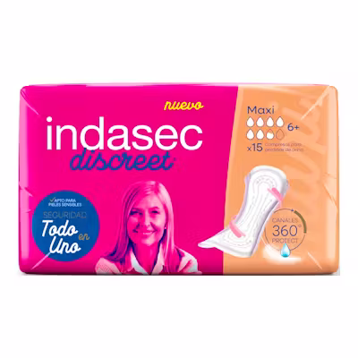 Compresas Indasec Discreet Maxi B15 Menstruación | Pack 6