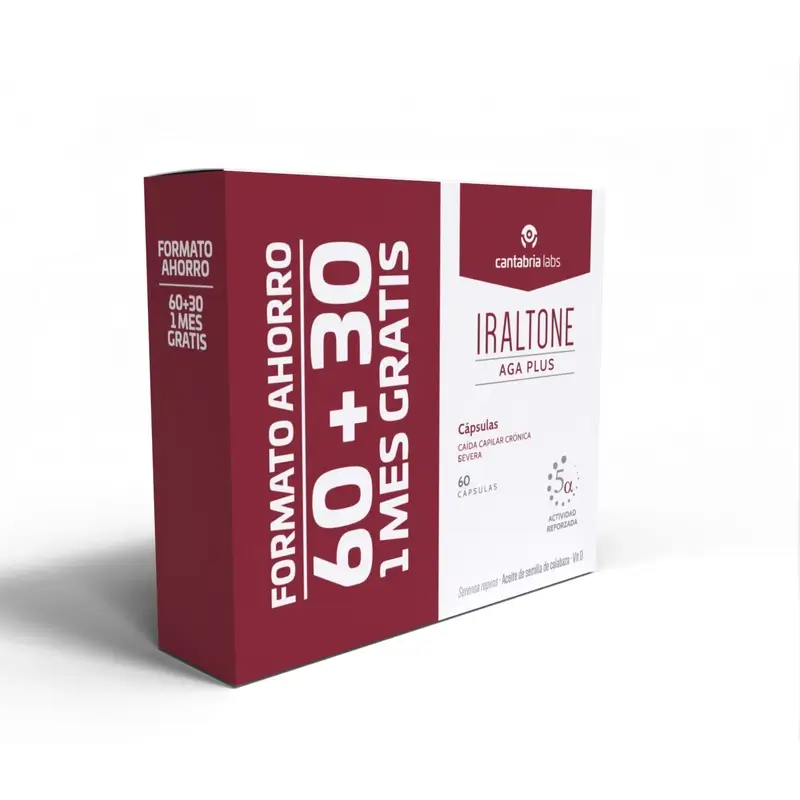 Iraltone Pack Caida Capilar Aga Plus 60 Capsulas+ 30 Gratis