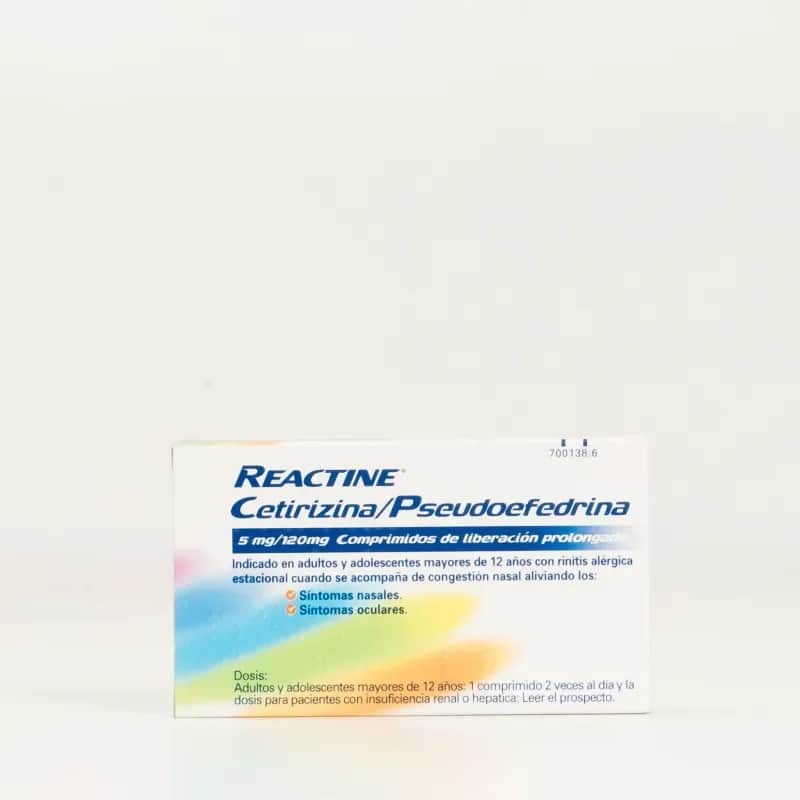 Reactine Plus 14 Comp - Rinitis Alérgica