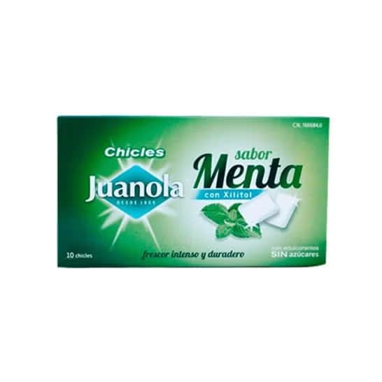 Juanola® chicles con xilitol sabor menta 10uds