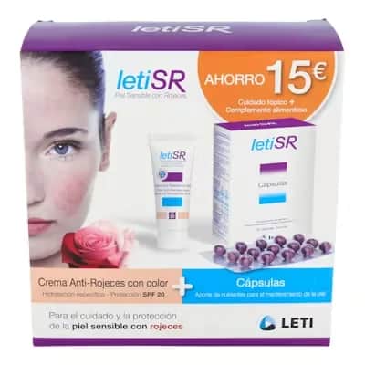 Leti Sr Pack Crema Color + Caps | Piel sensible
