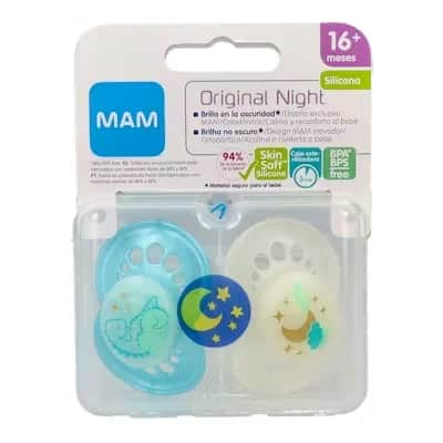 Chupete MAM Night +16M Azul - Brilla