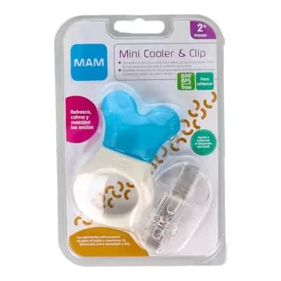 Mordedor MAM Mini Cooler & Clip Azul | Alivio Dentición