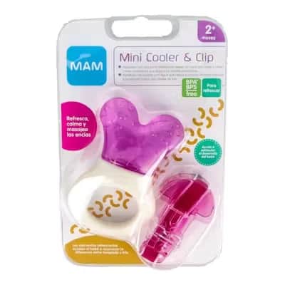 Mordedor MAM Mini Cooler & Clip Rosa | Dentición