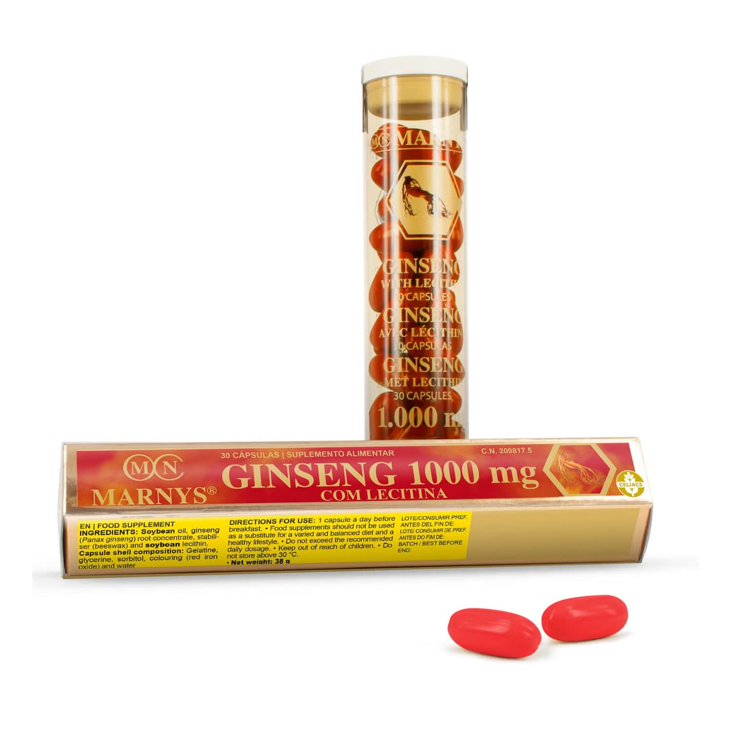 Marnys Ginseng con Lecitina 1000mg 30caps