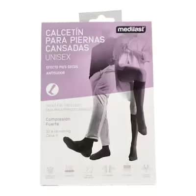Calcetín Medilast Silver - Compresión y Plata