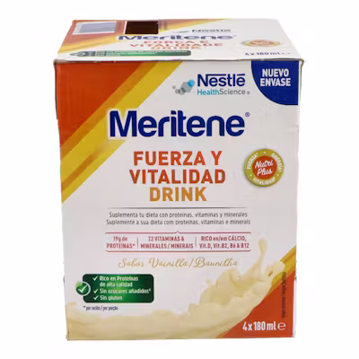 Meritene Fuerza Vainilla 4x180ml - Recuperación Nutricional