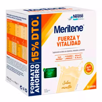 Meritene Vainilla 30 Sobres - Energía y Fuerza