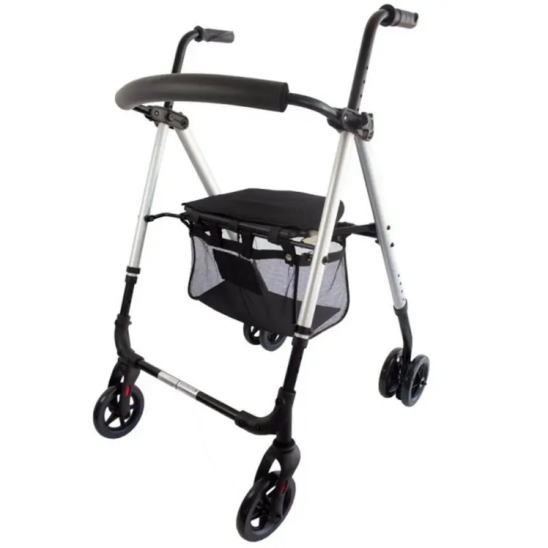 Mobiclinic Andador Plegable Con Asiento Y Respaldo Gris