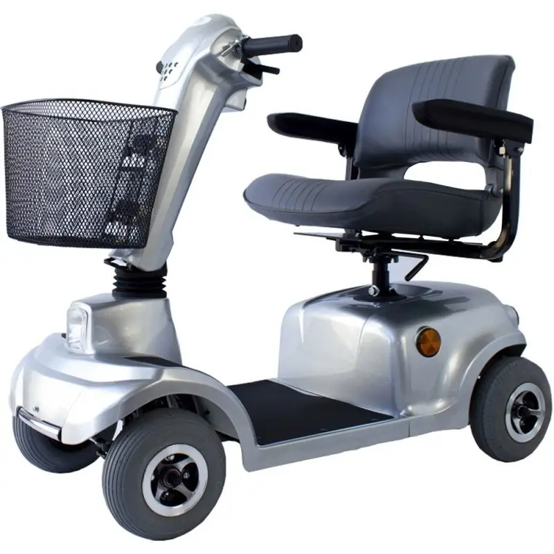 Mobiclinic Scooter Eléctrico Con Asiento Giratorio y Plegable Gris