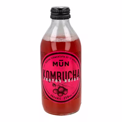 MUN Kombucha Frutos Rojos 250ML - Bebida Probiótica