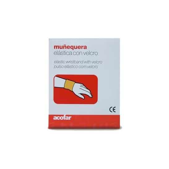 Muñequera Acofar Gris T-Grande - Refuerzo Deportivo Ajustable