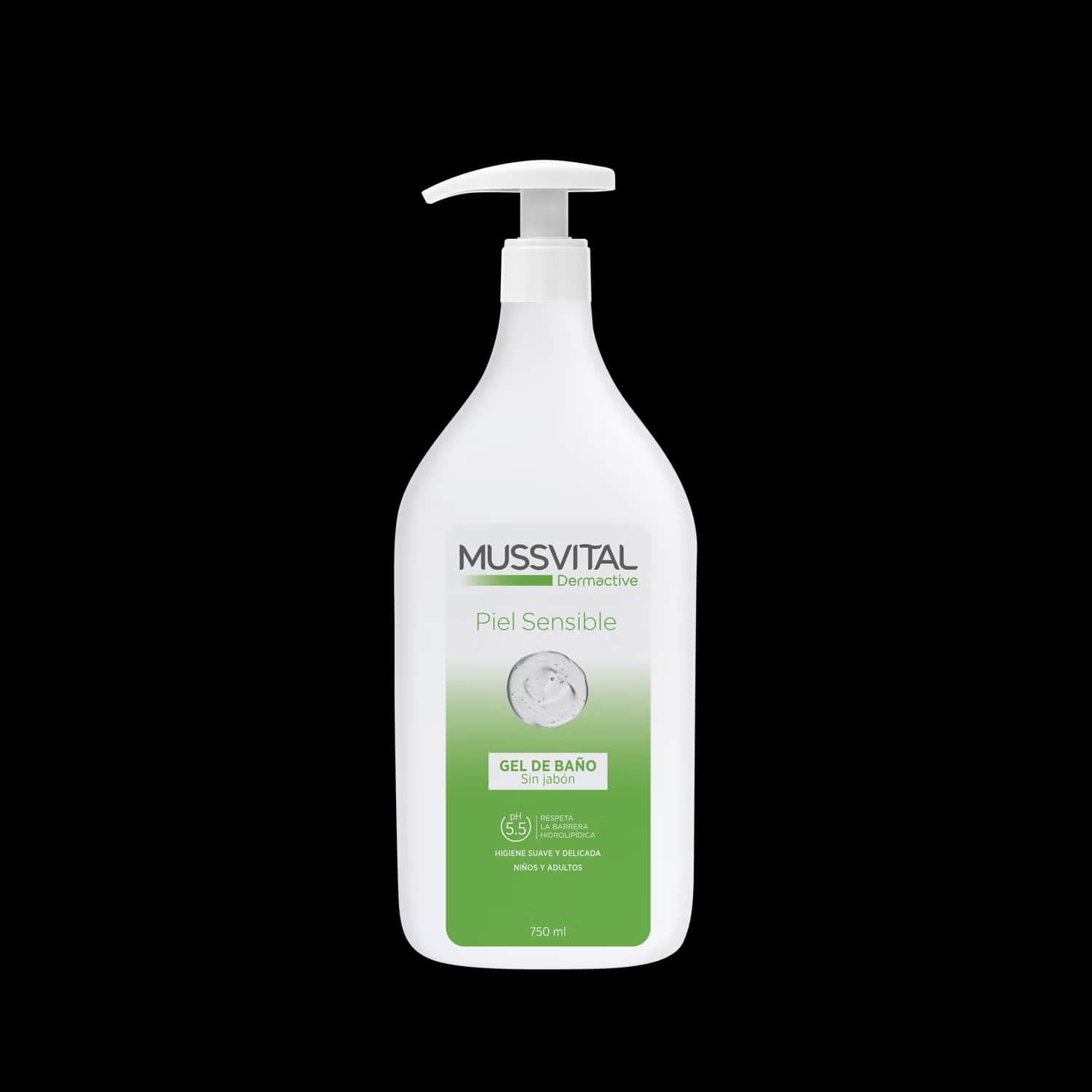 Mussvital Dermactive Gel de Baño Piel Sensible 750ml