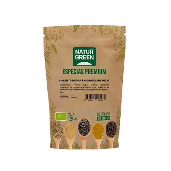 Naturgreen Pimienta Negra Grano sin Gluten Bio 100g