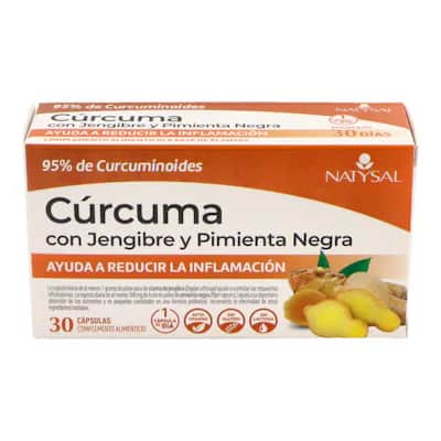 Natysal Cúrcuma Jengibre Pimienta - 30 Cápsulas