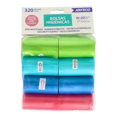 Bolsas Higiénicas Nayeco Aroma Talco - 16 Rollos