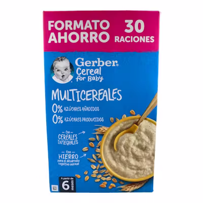 Gerber Multicereales 0% - Papilla sin azúcares añadidos