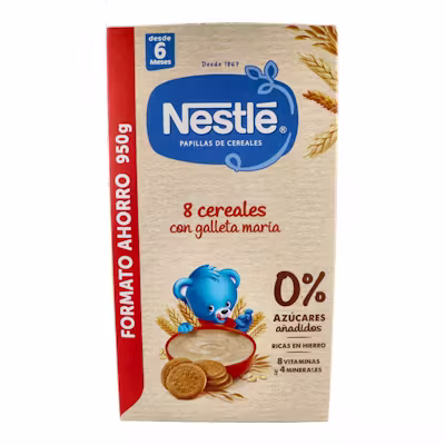 Nestlé Papilla 8 Cereales Galleta María - Enriquecida