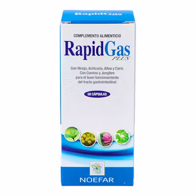 Noefar Rapidgas Plus 50 Caps | Gases e Hinchazón