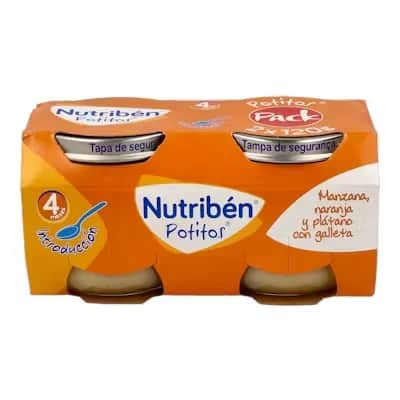 Nutribén Potito Inicio Manzana Naranja Galleta +4m