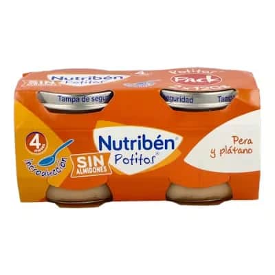 Nutriben Potito Pera Plátano 2x120G +4M