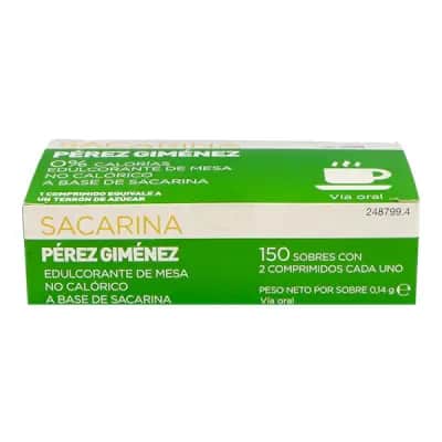Sacarina Pérez Giménez 150 Sobres | Edulcorante