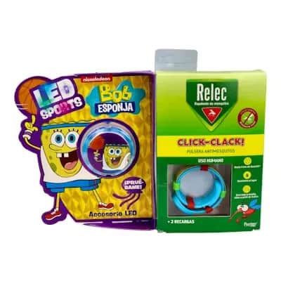 Relec Pulsera Bob Esponja Basquet - Repelente Mosquitos