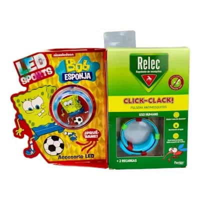 Relec Pulsera Bob Esponja Fútbol - Repelente Mosquitos