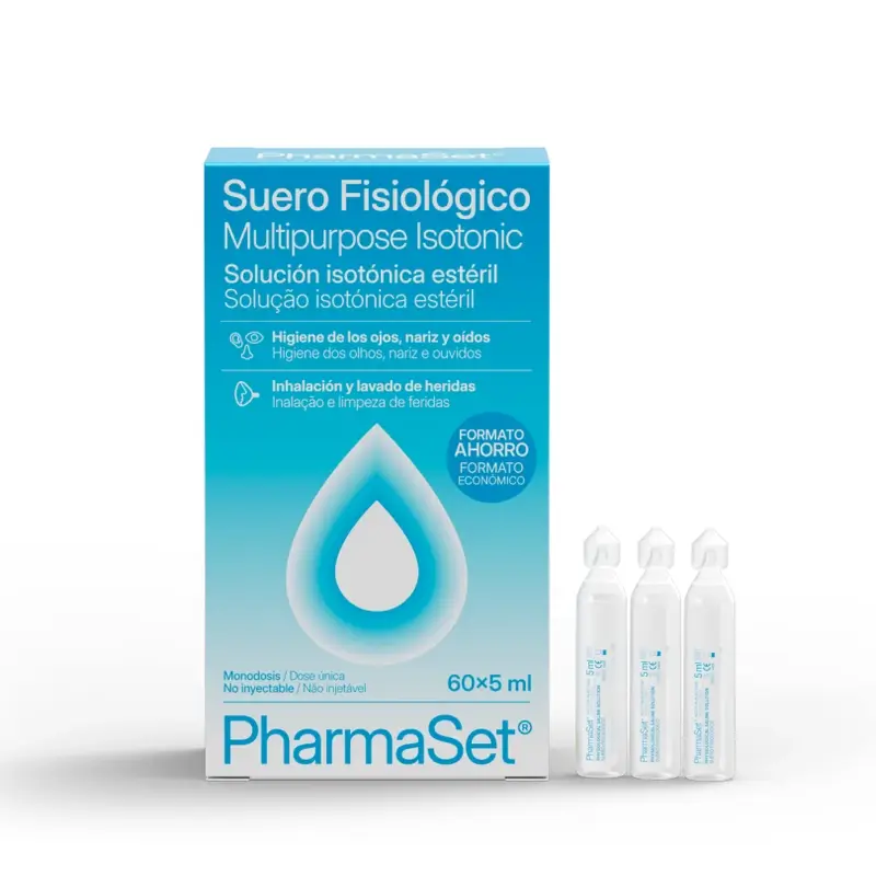 Pharmaset Suero Fisiologico, 60 Unidosis X 5 Ml