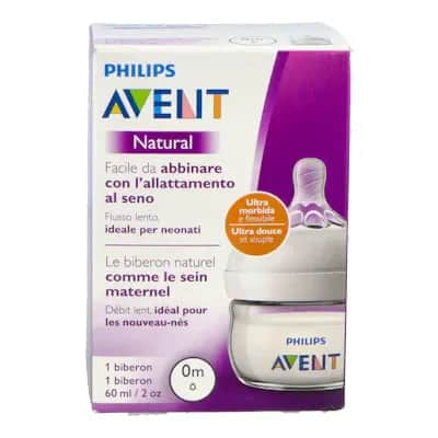 Biberón Avent Tetina 0M 60ml - Bebés Prematuros