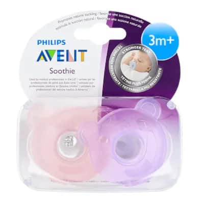 Chupete Avent Soothies +3M 2 Unidades Niña