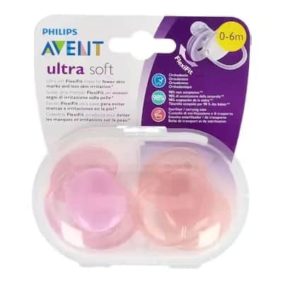 Chupete Avent Ultrasoft Fisio 0-6 M Niña