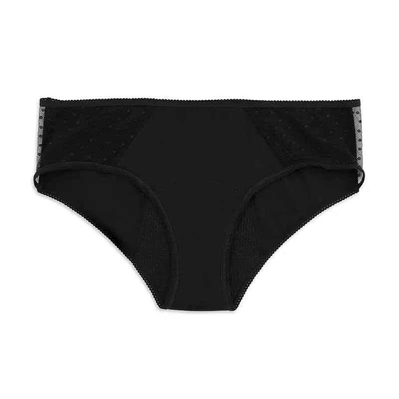 Platanomelón Kiwitas Classic Plumeti Braguitas Menstruales Negro / L